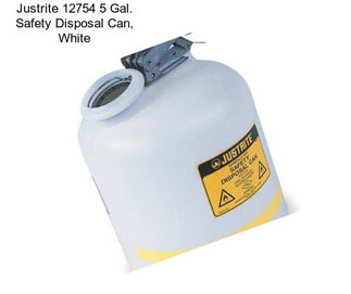 Justrite 12754 5 Gal. Safety Disposal Can, White