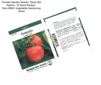 Tomato Garden Seeds - Early Girl Hybrid - 10 Seed Packet - Non-GMO, Vegetable Gardening Seed