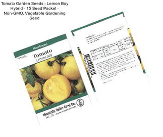 Tomato Garden Seeds - Lemon Boy Hybrid - 15 Seed Packet - Non-GMO, Vegetable Gardening Seed