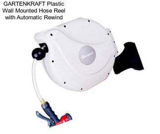 GARTENKRAFT Plastic Wall Mounted Hose Reel with Automatic Rewind