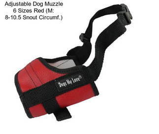 Adjustable Dog Muzzle 6 Sizes Red (M: 8\