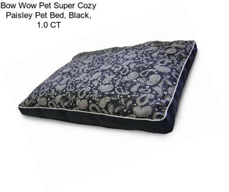 Bow Wow Pet Super Cozy Paisley Pet Bed, Black, 1.0 CT