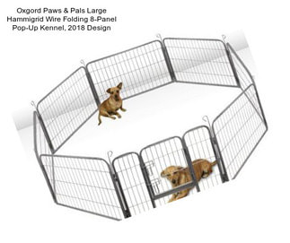 Oxgord Paws & Pals Large Hammigrid Wire Folding 8-Panel Pop-Up Kennel, 2018 Design