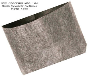 NEW! HYDROFARM HGDB1 1 Gal Flexible Portable Dirt Pot Garden Planter | 7 x 5.5\