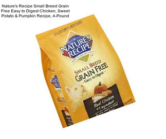 Nature\'s Recipe Small Breed Grain Free Easy to Digest Chicken, Sweet Potato & Pumpkin Recipe, 4-Pound