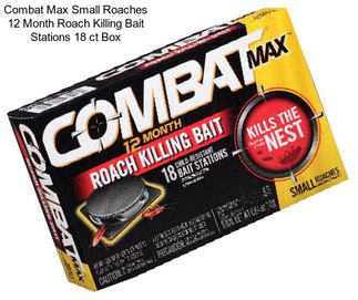 Combat Max Small Roaches 12 Month Roach Killing Bait Stations 18 ct Box