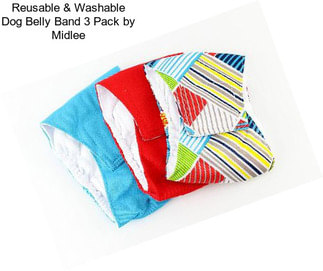 Reusable & Washable Dog Belly Band 3 Pack by Midlee