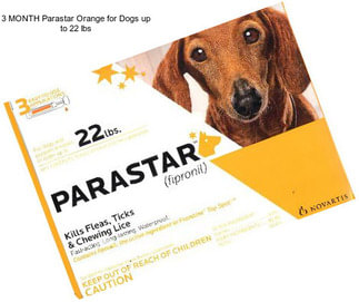 3 MONTH Parastar Orange for Dogs up to 22 lbs