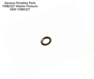 Generac Portables Parts 159B2327 Washer Pressure GEN-159B2327