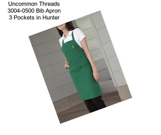 Uncommon Threads 3004-0500 Bib Apron 3 Pockets in Hunter