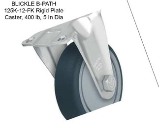 BLICKLE B-PATH 125K-12-FK Rigid Plate Caster, 400 lb, 5 In Dia