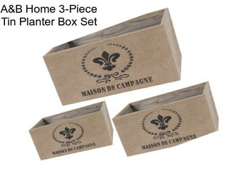 A&B Home 3-Piece Tin Planter Box Set