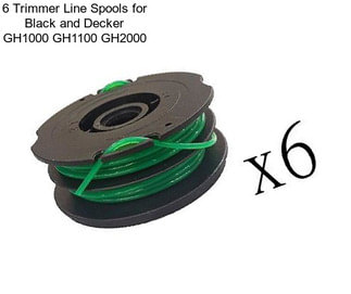 6 Trimmer Line Spools for Black and Decker GH1000 GH1100 GH2000