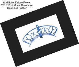 Yard Butler Deluxe Flower 125 ft. Post Mount Decorative Blue Hose Hanger