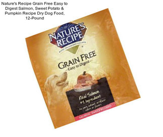 Nature\'s Recipe Grain Free Easy to Digest Salmon, Sweet Potato & Pumpkin Recipe Dry Dog Food, 12-Pound