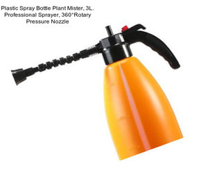 Plastic Spray Bottle Plant Mister, 3L. Professional Sprayer, 360°Rotary Pressure Nozzle
