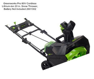 Greenworks Pro 80V Cordless Lithium-Ion 20 in. Snow Thrower, Battery Not Included 2601302
