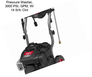 Pressure Washer, 3000 PSI, GPM, W/ 14\