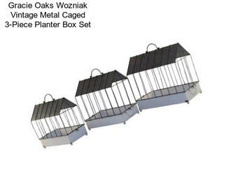 Gracie Oaks Wozniak Vintage Metal Caged 3-Piece Planter Box Set