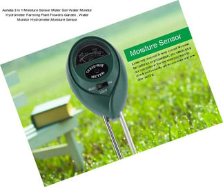 Ashata 3 in 1 Moisture Sensor Meter Soil Water Monitor Hydrometer Farming Plant Flowers Garden , Water Monitor Hydrometer,Moisture Sensor