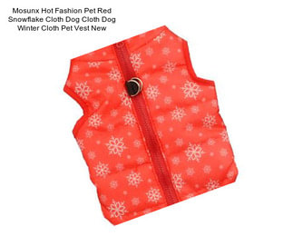 Mosunx Hot Fashion Pet Red Snowflake Cloth Dog Cloth Dog Winter Cloth Pet Vest New