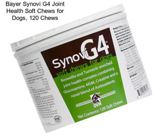Bayer Synovi G4 Joint Health Soft Chews for Dogs, 120 Chews