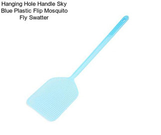 Hanging Hole Handle Sky Blue Plastic Flip Mosquito Fly Swatter