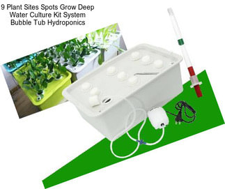 9 Plant Sites Spots Grow Deep Water Culture Kit System Bubble Tub Hydroponics