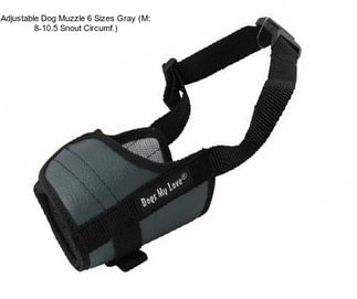 Adjustable Dog Muzzle 6 Sizes Gray (M: 8\