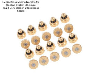 Lv. life Brass Misting Nozzles for Cooling System  (0.4 mm) 10/24 UNC Garden 20pcs,Brass nozzle