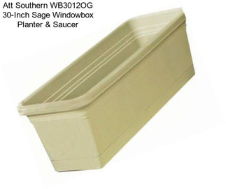 Att Southern WB3012OG 30-Inch Sage Windowbox Planter & Saucer