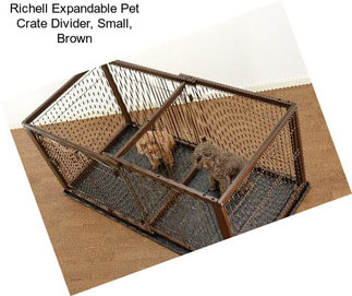 Richell Expandable Pet Crate Divider, Small, Brown