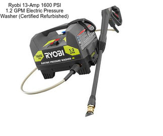 Ryobi 13-Amp 1600 PSI 1.2 GPM Electric Pressure Washer (Certified Refurbished)