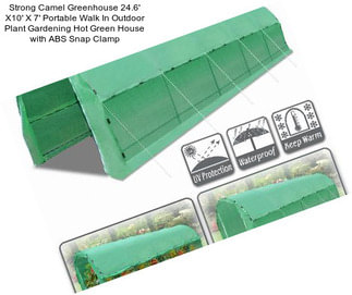 Strong Camel Greenhouse 24.6\' X10\' X 7\' Portable Walk In Outdoor Plant Gardening Hot Green House with ABS Snap Clamp