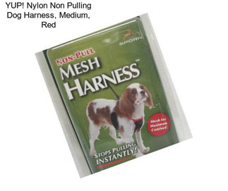 YUP! Nylon Non Pulling Dog Harness, Medium, Red