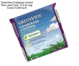 GreenView Crabgrass Control Plus Lawn Food, 13.5 lb. bag Covers 5,000 sq ft