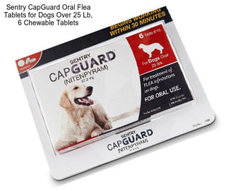 Sentry CapGuard Oral Flea Tablets for Dogs Over 25 Lb, 6 Chewable Tablets