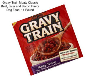 Gravy Train Meaty Classic Beef, Liver and Bacon Flavor Dog Food, 14-Pound