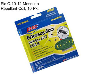 Pic C-10-12 Mosquito Repellant Coil, 10-Pk.