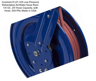 Coxreels P-LP-125 Low Pressure Retractable Air/Water Hose Reel: 1/4\