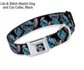 Lilo & Stitch Sketch Dog and Cat Collar, Black
