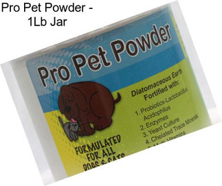 Pro Pet Powder - 1Lb Jar