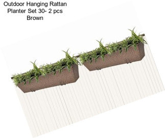 Outdoor Hanging Rattan Planter Set 30\