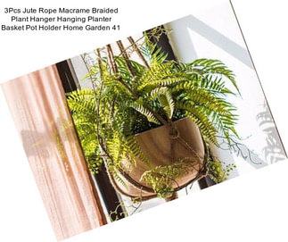 3Pcs Jute Rope Macrame Braided Plant Hanger Hanging Planter Basket Pot Holder Home Garden 41\