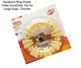 Nylabone Ring Power Chew DuraChew Toy for Large Dogs, Chicken