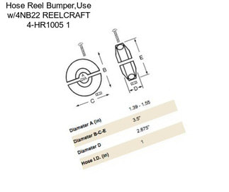 Hose Reel Bumper,Use w/4NB22 REELCRAFT 4-HR1005 1