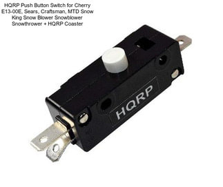 HQRP Push Button Switch for Cherry E13-00E, Sears, Craftsman, MTD Snow King Snow Blower Snowblower Snowthrower + HQRP Coaster