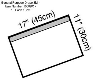 General Purpose Drape 3M - Item Number 1000BX - 10 Each / Box