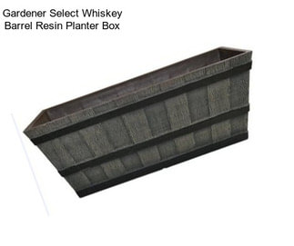 Gardener Select Whiskey Barrel Resin Planter Box