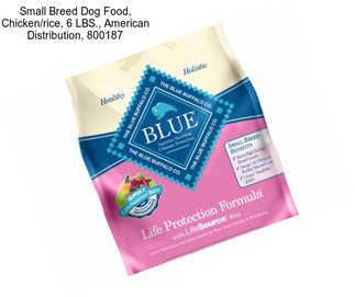 Small Breed Dog Food, Chicken/rice, 6 LBS., American Distribution, 800187